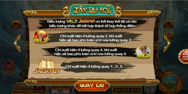 Nguyên tắc chơi slot Tây Du Ký